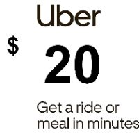 Uber USD 20 Подарочная карта US