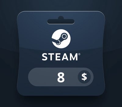 Steam Wallet USD 8 Подарочная карта EC