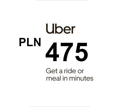 Uber PLN 475 Подарочная карта PL