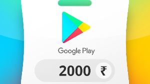 Google Play INR 2000 Подарочная карта IN