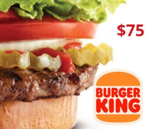 Burger King USD 75 Подарочная карта US
