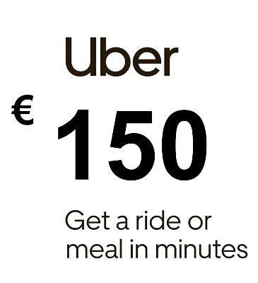 Uber EUR 150 Подарочная карта FR