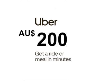 Uber AUD 200 Подарочная карта AU