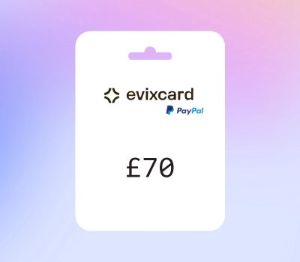 EvixCard PayPal GBP 70 Подарочная карта
