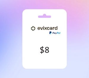 EvixCard PayPal USD 8 Подарочная карта