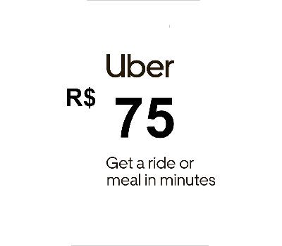 Uber R$75 BR Подарочная карта