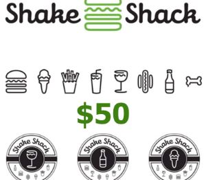 Shake Shack USD 50 Подарочная карта US