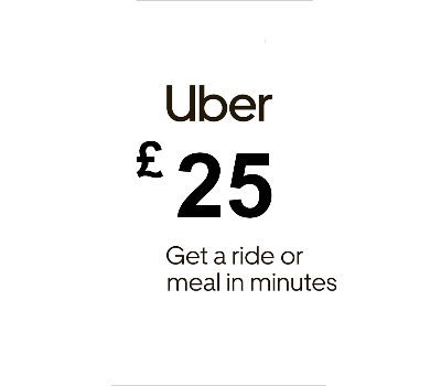 Uber GBP 25 Voucher UK