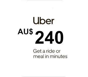 Uber AUD 240 Подарочная карта AU