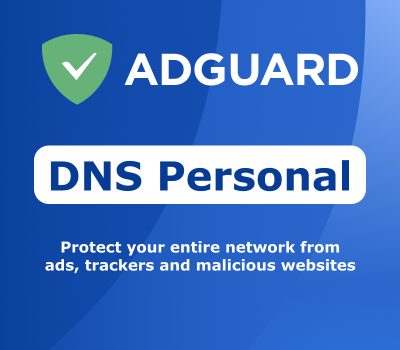 AdGuard DNS Personal Ключ (1 Year / 20 Devices)
