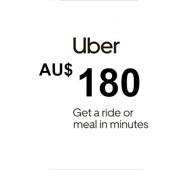 Uber AUD 180 Подарочная карта AU