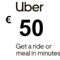 Uber EUR 50 Подарочная карта FR