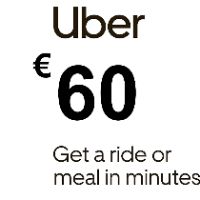 Uber €60 IT Подарочная карта