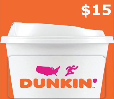 Dunkin Donuts $15 Подарочная карта US