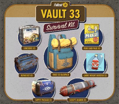 Fallout 76 - Vault 33 Survival Pack DLC PC Windows 10/11 Ключ