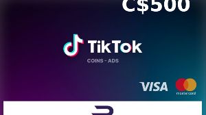 Rewarble TikTok CAD 500 Подарочная карта
