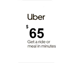 Uber USD 65 Подарочная карта US