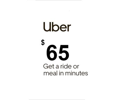 Uber USD 65 Подарочная карта US