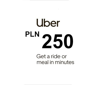 Uber PLN 250 Подарочная карта PL