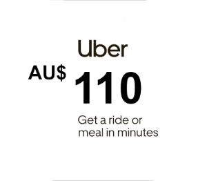 Uber AUD 110 Подарочная карта AU