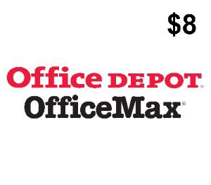 Office Depot $8 Подарочная карта US