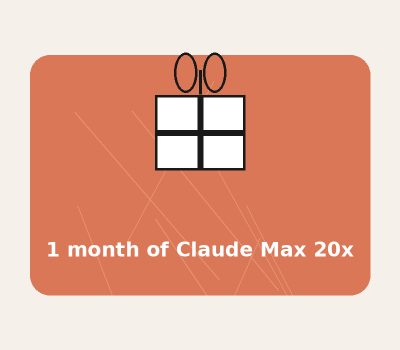 Claude Max 20x — 1 месяц