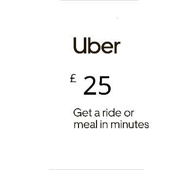 Uber £25 UK Подарочная карта