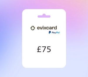 EvixCard PayPal GBP 75 Подарочная карта