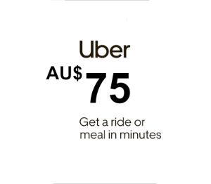 Uber AUD 75 Подарочная карта AU