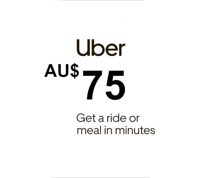 Uber AUD 75 Подарочная карта AU