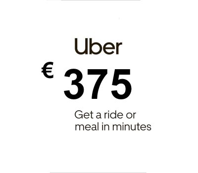 Uber EUR 375 Подарочная карта ES