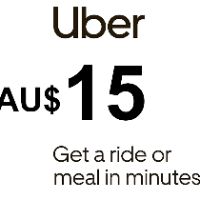 Uber AU$15 AU Подарочная карта