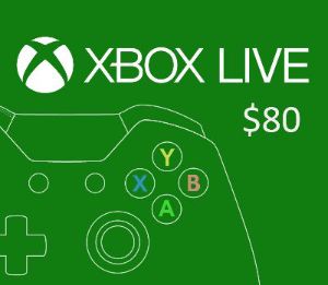 XBOX Live USD 80 Предоплаченная карта US