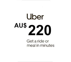 Uber AUD 220 Подарочная карта AU