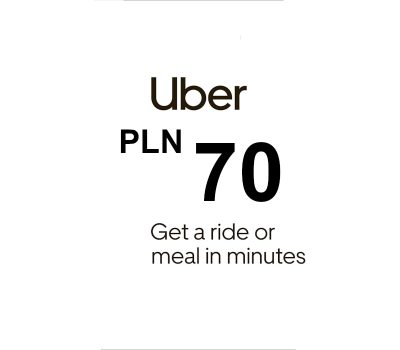 Uber PLN 70 Подарочная карта PL