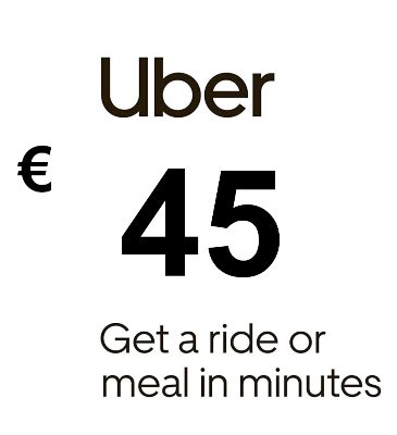 Uber EUR 45 Подарочная карта FR