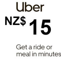 Uber NZD 15 Подарочная карта NZ