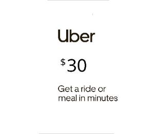 Uber USD 30 Подарочная карта US