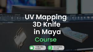 UV Mapping 3D Knife in Maya Alpha Academy Code