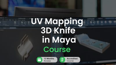 UV Mapping 3D Knife in Maya Alpha Academy Code