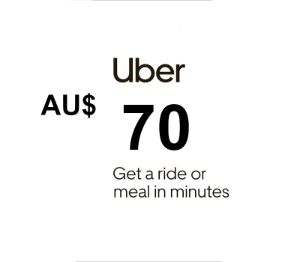 Uber AUD 70 Подарочная карта AU