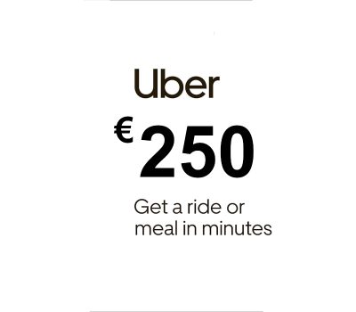 Uber EUR 250 Подарочная карта ES