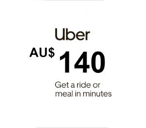 Uber AUD 140 Подарочная карта AU