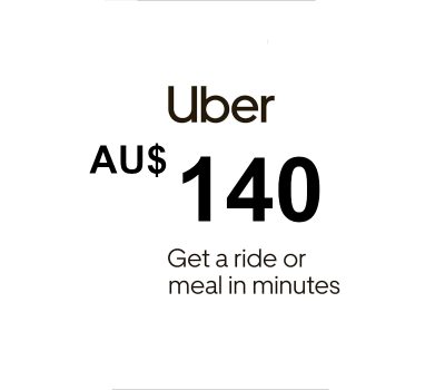 Uber AUD 140 Подарочная карта AU