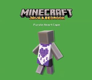 Minecraft Java & Bedrock издание - Purple Heart Cape DLC XBOX One / Xbox Series X|S / PC Ключ
