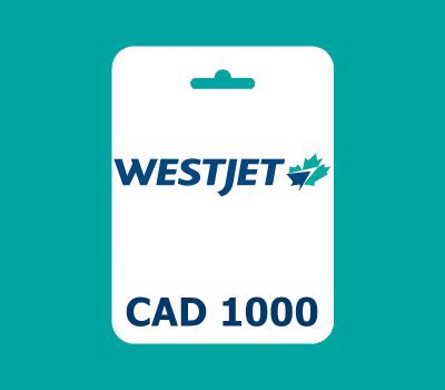 WestJet CAD 1000 Подарочная карта CA