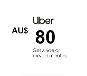 Uber AUD 80 Подарочная карта AU