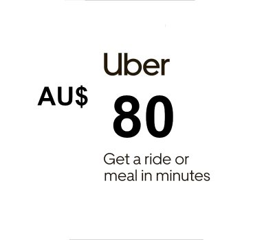 Uber AUD 80 Подарочная карта AU