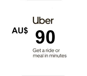 Uber AUD 90 Подарочная карта AU