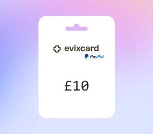 EvixCard PayPal GBP 10 Подарочная карта